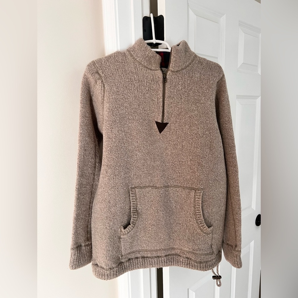 LL Bean Wool Quarter Zip Sweater